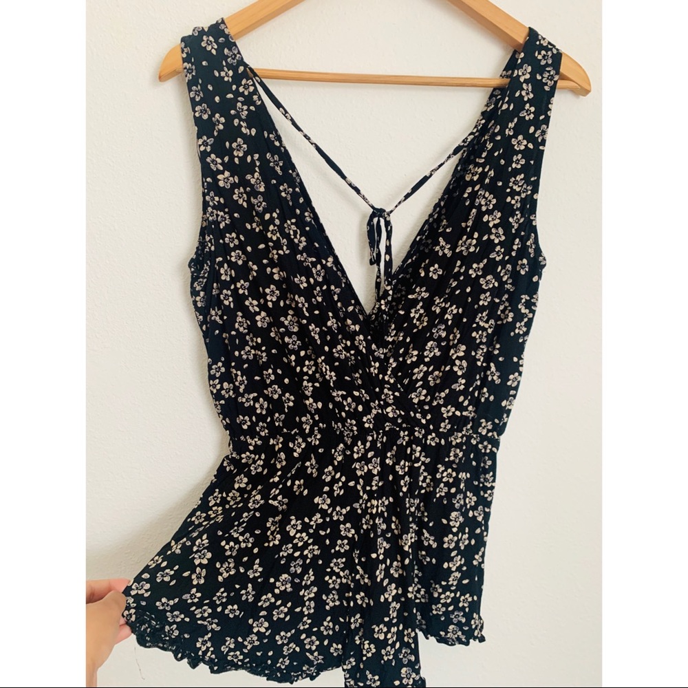 Khloe black floral romper